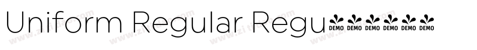 Uniform Regular Regu字体转换